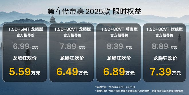 评析(2023年澳门最新资料)2025款吉利帝豪正式上市 售价区间6.99-8.89万元