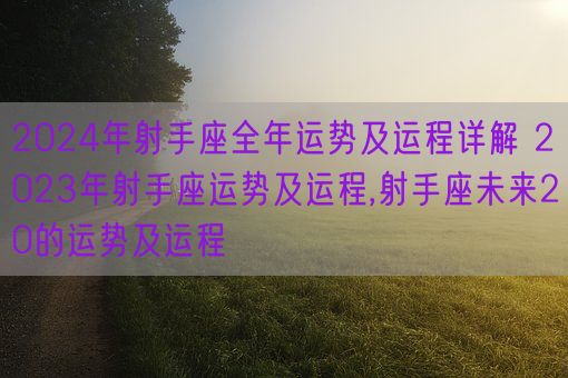 2024 年，射手座的爱情事业双丰收，你准备好了吗？